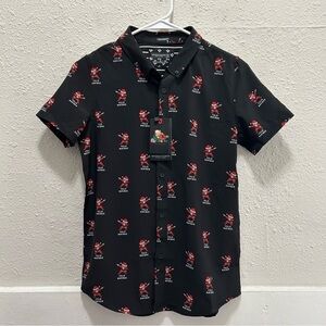 Denim & Flower Boys Christmas "Feliz Navidad" Dabbing Santa BD Shirt NWT 13/14